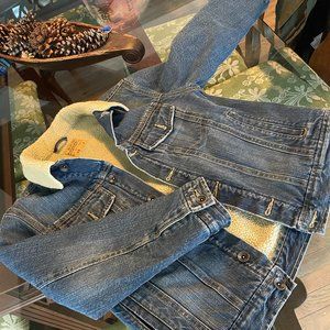 Vintage Old Navy Sherpa Lined Jean Jacket